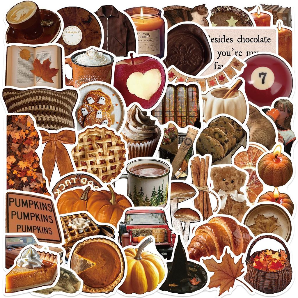 ❉ สติ๊กเกอร์ Retro Coffee Color Styles Series 01 ❉ 50 ชิ้น/เซ็ต DIY แฟชั่นสติ๊กเกอร์ Doodle กันน้ํา