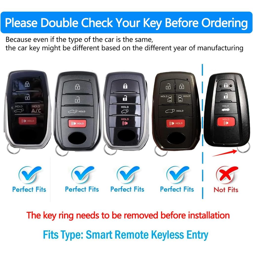 Tukellen for Toyota Key fob Cover Soft Key Shell Case for 2025 Camry 2019-2025 Land Cruiser,2021-202