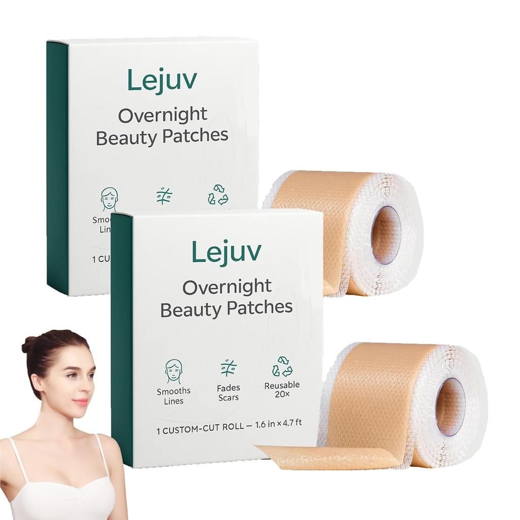 แผ่นแปะซิลิโคน Lejuv เทปหน้าซิลิโคน Lejuv Overnight Beauty Patch แผ่นแปะต่อต้านริ้วรอยสําหรับหน้าผาก