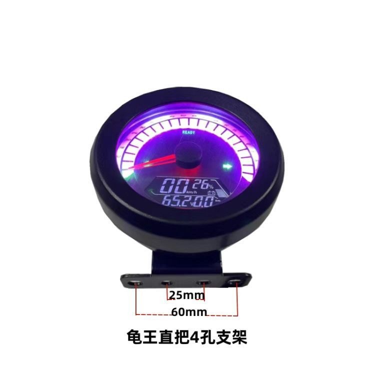 เต่าห้า M6 รถจักรยานยนต์ไฟฟ้า Retro Bare Handle ดัดแปลงรอบเมตร M6 Pointer Self-Inspection Instrument