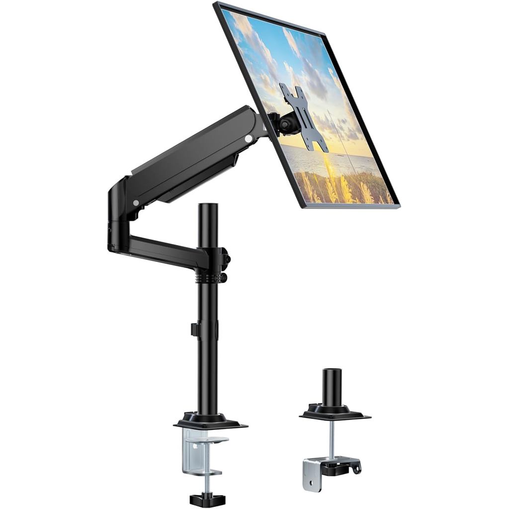 WALI Single Monitor Arm 13-32 Inch, Single Monitor Mount, Vesa Desk Mount up to 19.8lbs Gas Spring A