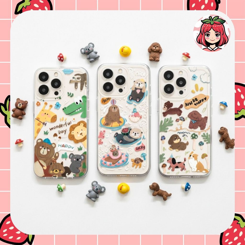 HAPPY ANIMALS ANGEL EYE PRINTING เคส vivo y71 y19 t1 y85 5g v9 v21e v23e v23 5g y02 v25e y16 y22 sam