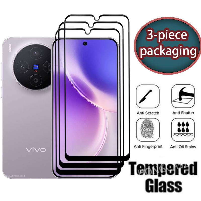 3 ชิ้นบรรจุภัณฑ์ 9D ป้องกันหน้าจอสําหรับ Vivo X300 Pro S FE Ultra X300Pro X300Ultra 4G 5G คลุมทั้งหมดกระจกนิรภัยใสฟิล์ม HD ป้องกันรอยขีดข่วน