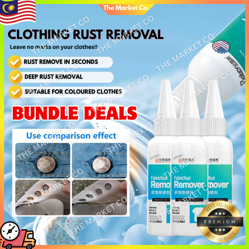 【LOCAL STOCK】Rust Remover Spray Fabric Stain Cleaner For Clothes Rust Cleaning Drop Remove