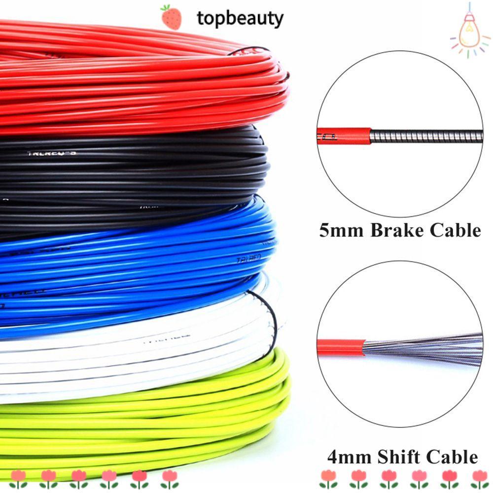 Topbeauty 1/2/ Shift Cable Wire 4mm/5mm Line Pipe MTB Road Derailleur Cable
