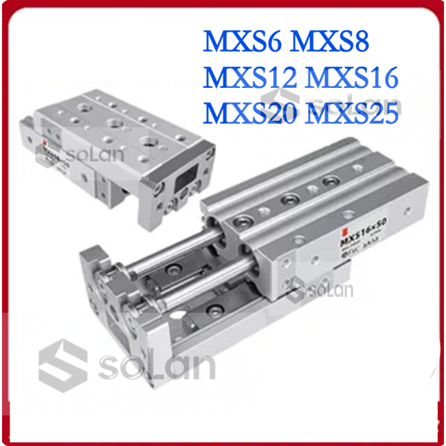MXS16 MXS20 MXS25 MXS6 MXS8 MXS12 * 10 * 20 * 30 * 40 * 50 กระบอกสไลด์นิวเมติก