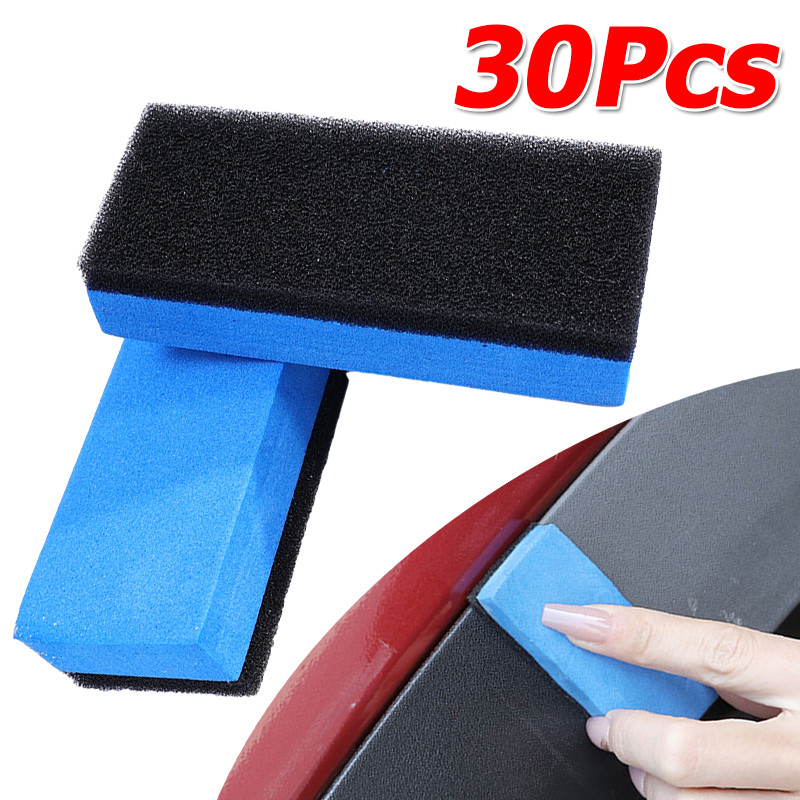 5/10/20/30 ชิ้นรถยนต์เซรามิคเคลือบฟองน้ํา/ล้างรถฟองน้ํา Wax Applicator Pad