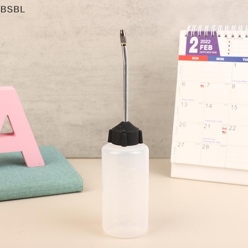 BSBL 120ML จักรเย็บผ้าขวดน้ํามันพลาสติกใสหัวฉีดขวดน้ํามันที่ว่างเปล่า Oiler พลาสติก Oiler สําหรับ s น้ํามัน BL