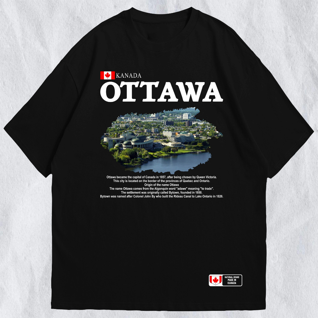 เสื้อยืดแคนาดา Ottawa คุณภาพพรีเมี่ยม - City Ottawa แคนาดา - Distro ผู้ชาย Street Out