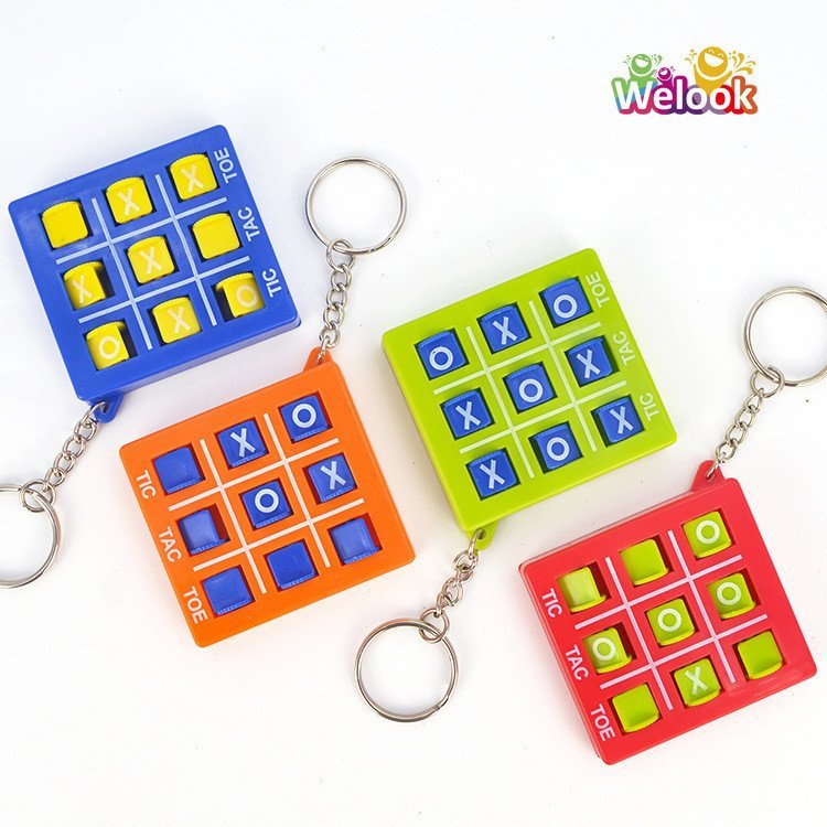 Cross-Border Tic Tac Toe พร้อมพวงกุญแจเด็กการศึกษา Three-Link XO Chess Early Education Training Circ