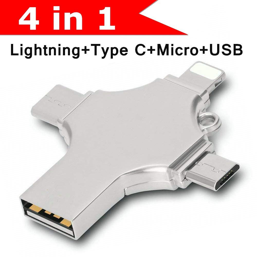 การ์ด USB OTG 3.0 4-in-1 1TB / 256GB / 128GB / 32GB / 64GB ความจุ