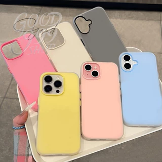 เคสโทรศัพท์แบบ 2 in 1 ซิลิโคนใส เคสเยลลี่ For iPhone 17 16 15 14 13 12 11 Pro Max X XR XS Max 7 Plus เคสไอโฟน 13 เคส#080