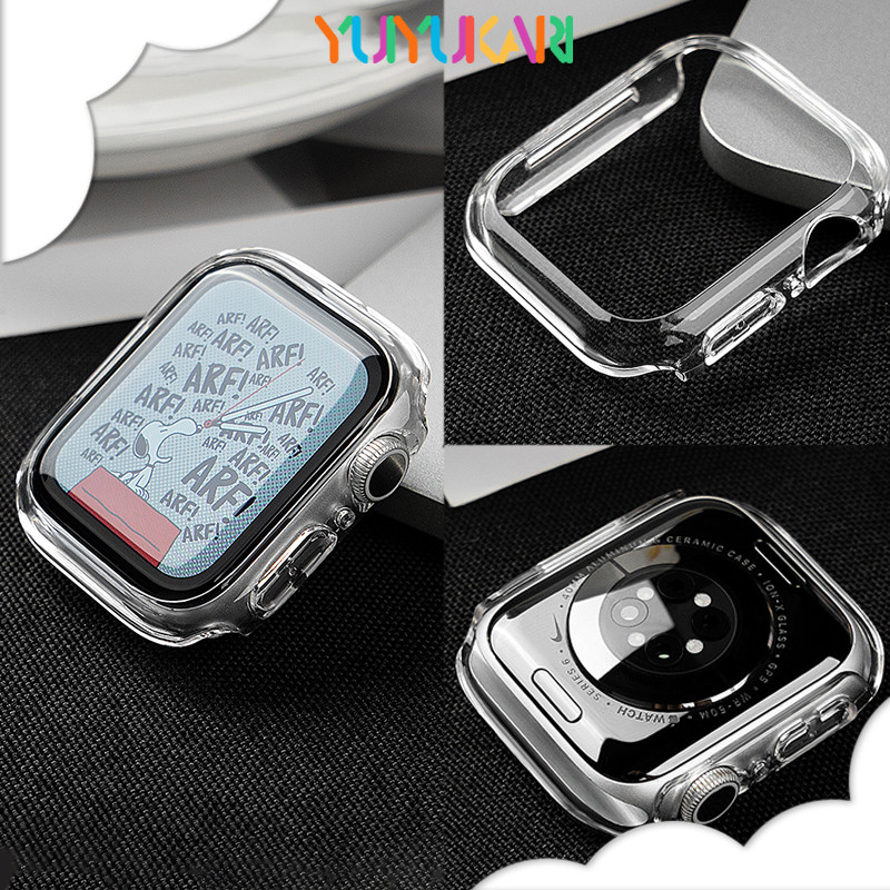 กระจกนิรภัย PC / กรณี TPU อ่อนนุ่มครอบคลุม for Apple Watch Ultra/SE 3 2 Iwatch Series 11 10 9 8 7 6 5 49 45 46 42 44mm