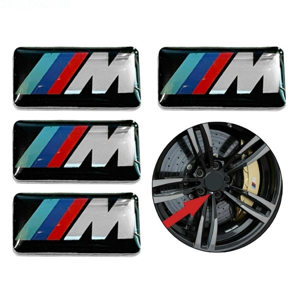 4PCS M Tech Sport สติกเกอร์สัญลักษณ์สําหรับสําหรับสําหรับล้อ 17 มม. x 9 มม.