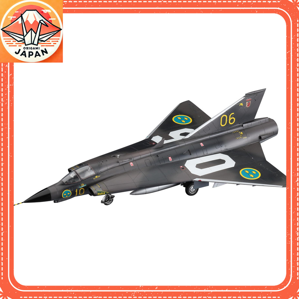 แบบจำลองเครื่องบิน J35F Draken ของกองทัพอากาศสวีเดน สเกล 1:72 จากญี่ปุ่น ของแท้ 100% พร้อมประกอบและต