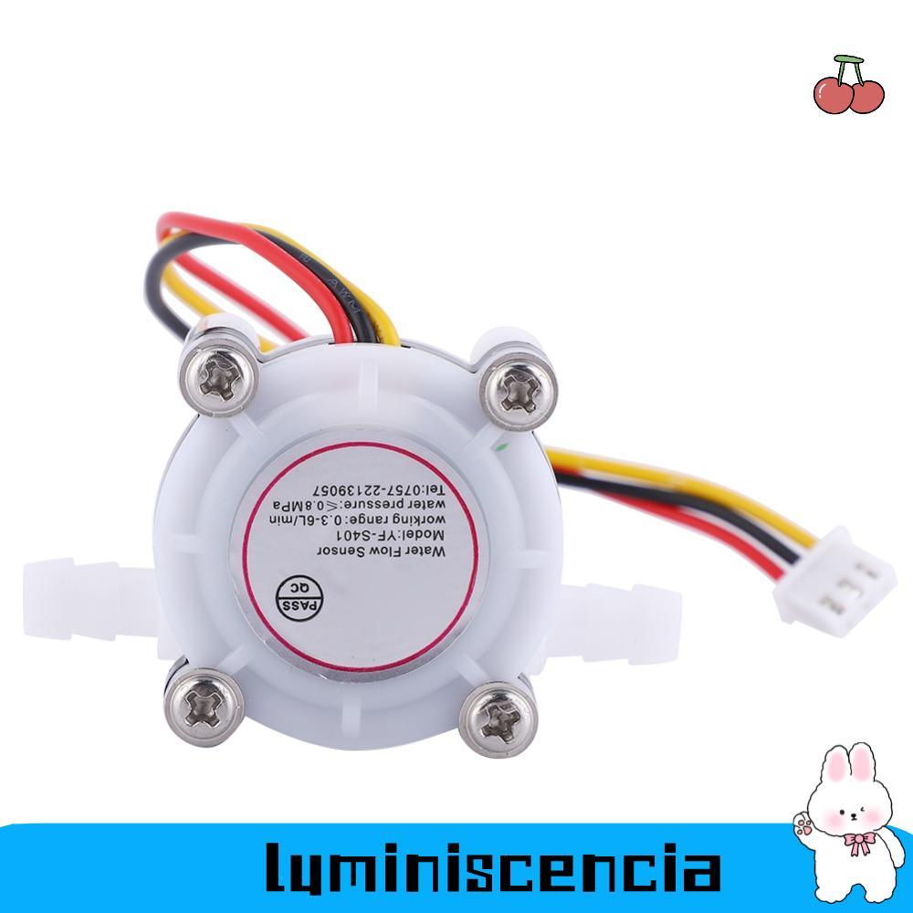LUMINESCIA เซ็นเซอร์การไหลของน้ํา, YF-S401 G1/4" Water Hall Flow Sensor, Hall Effect 0.3-6L/min สําห