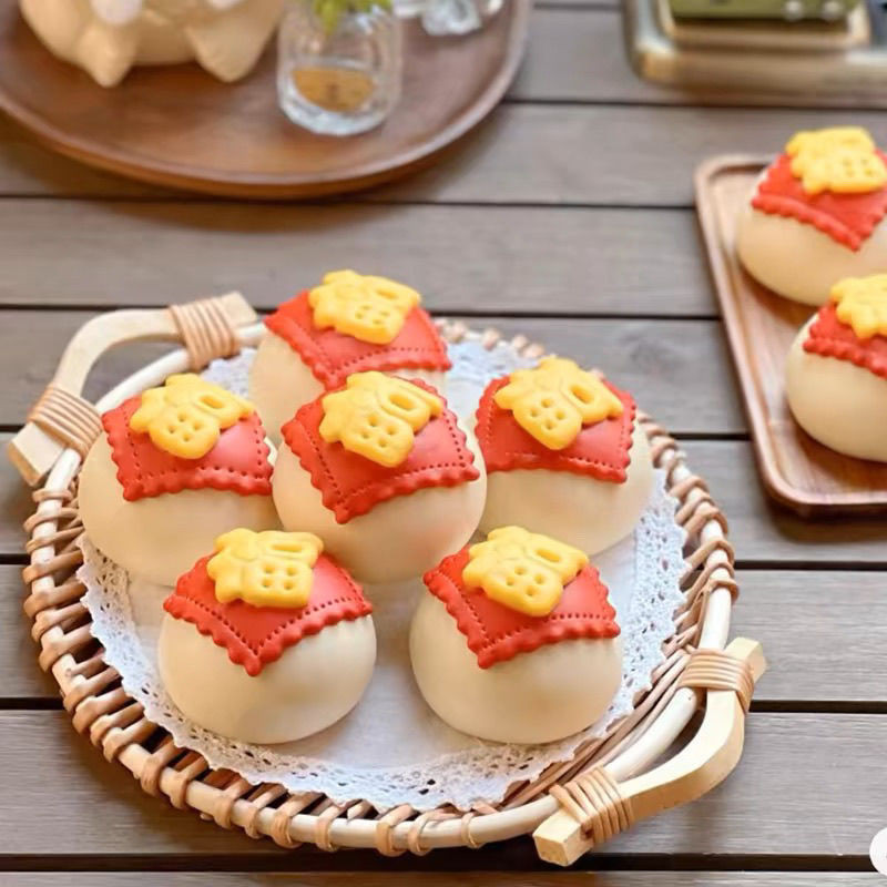 Shop Fu Shou Xi Happy Birthday Fon แม่พิมพ์รูปแบบนึ่ง Bun แกะสลัก F Ondant คุกกี้ตัดเบเกอรี่เค้กแม่พ