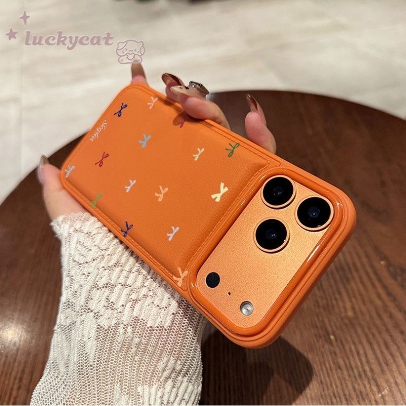 ใช้งานร่วมกับ iPhone 17 16 15 14 13 12 11 Pro Max X Xr Xs Max 7 8 Plus SE2020 เคสโทรศัพท์ Ins น่ารักสีสันโบว์หนังนุ่มปกหลัง - รูปที่ 6