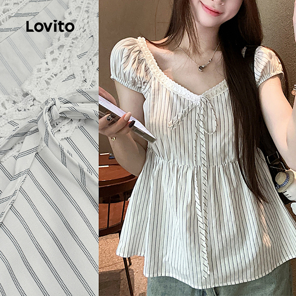 เสื้อเชิ้ตพิมพ์ลายสุภาพสตรี-BLB159TD385