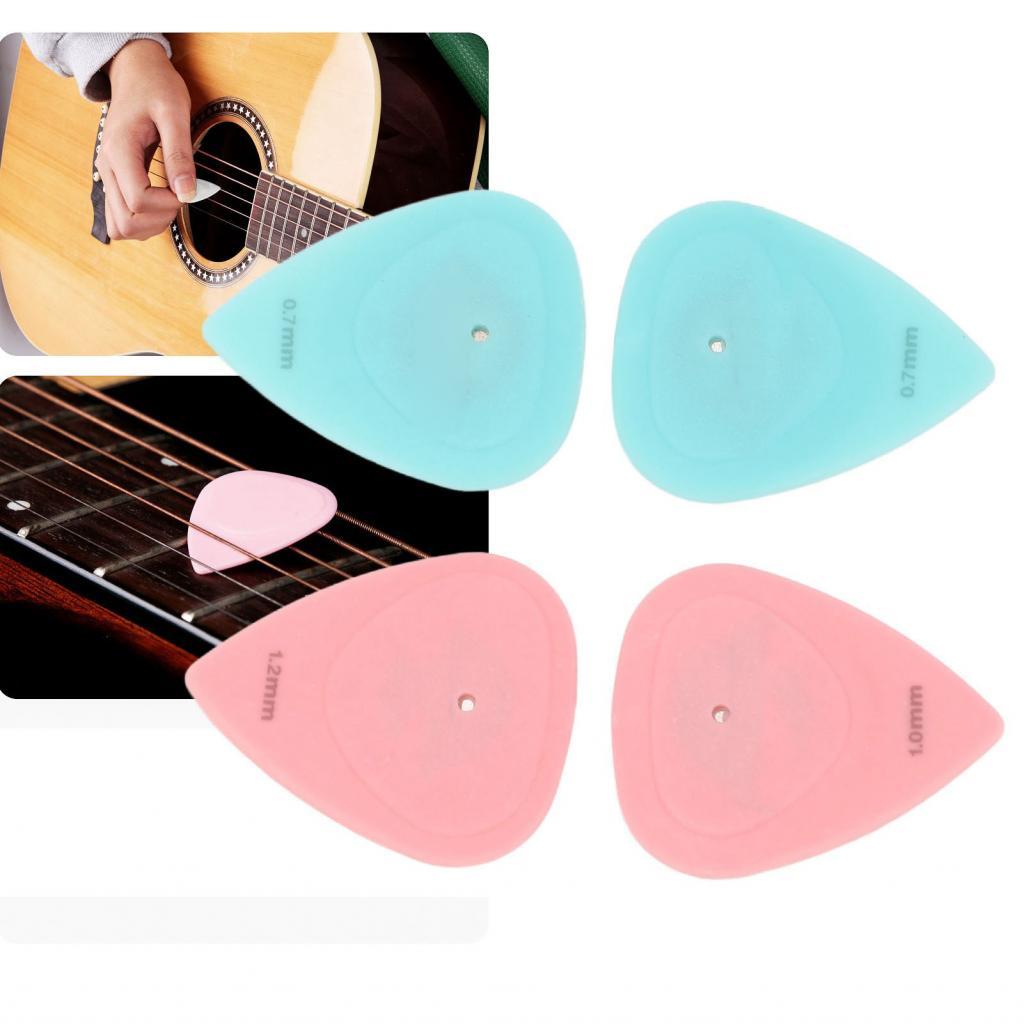 Guitar Pick 4 ชิ้นจับสบายไฟฟ้าสําหรับฝึกซ้อม
