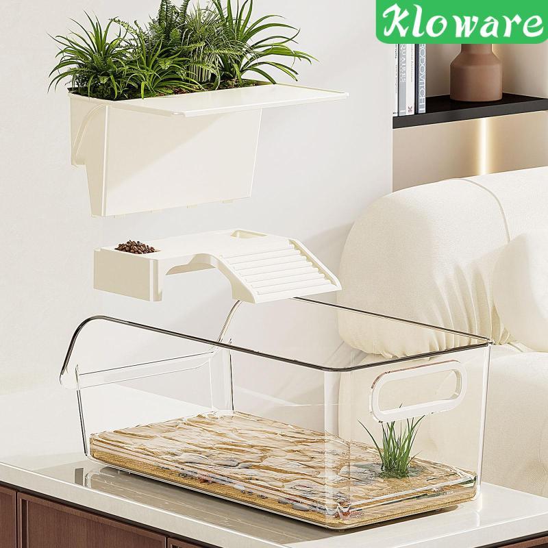 [Kloware] Turtle Aquarium Breeding สัตว์สะเทินน้ําสะเทินบกพักผ่อนกล่องปีนเขาเต่า Terrarium Tortoise 