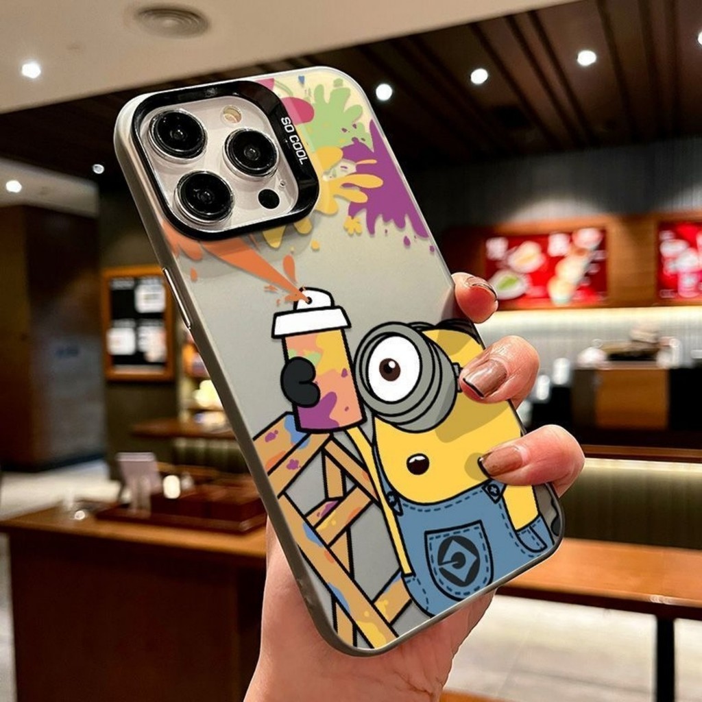 เคสไอโฟน 11 13 สำหรับ IPhone 17 Air 16 15 11 13 12 14 Pro Max XR Max 7 8 Plus เคส IPhone Cartoon Minions CYK1717A