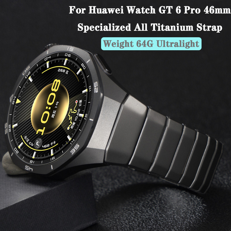 หรูหราไม่มีช่องว่าง Quick Release สายไทเทเนียมสําหรับนาฬิกา Huawei GT 6 Pro สายนาฬิกาโลหะสร้อยข้อมือสําหรับนาฬิกา Huawei GT6 Pro 46 มม.Correa