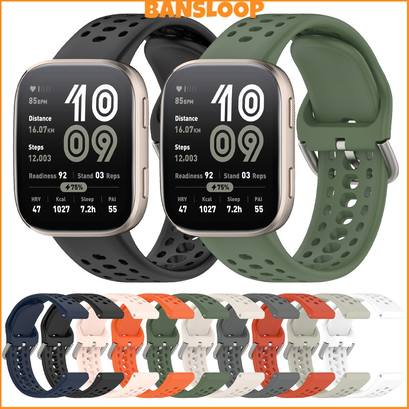 Sport Soft Silicone Strap for Amazfit Bip 6 Rubber Metal Buckle Replacement Breathable Belt Bracelet Band Accessories