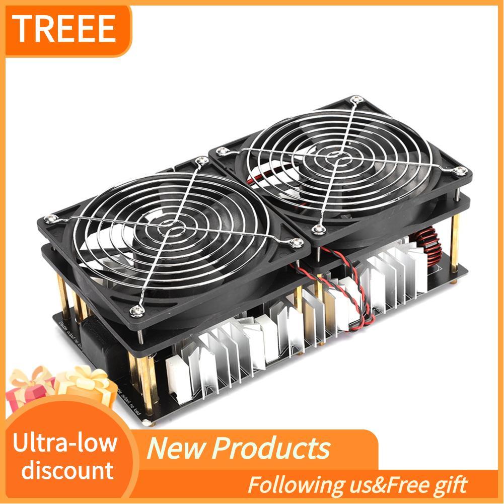 Treee Treee 2500W เครื่องทำความร้อนแบบเหนี่ยวนำ 12 V-48 V แรงดันไฟฟ้าต่ำ ZVS ความถี่สูง เครื่องทำความร้อน เครื่องโมดูลเกลียวขดลวดและสำหรับ DIY Quench Smelting โลหะ