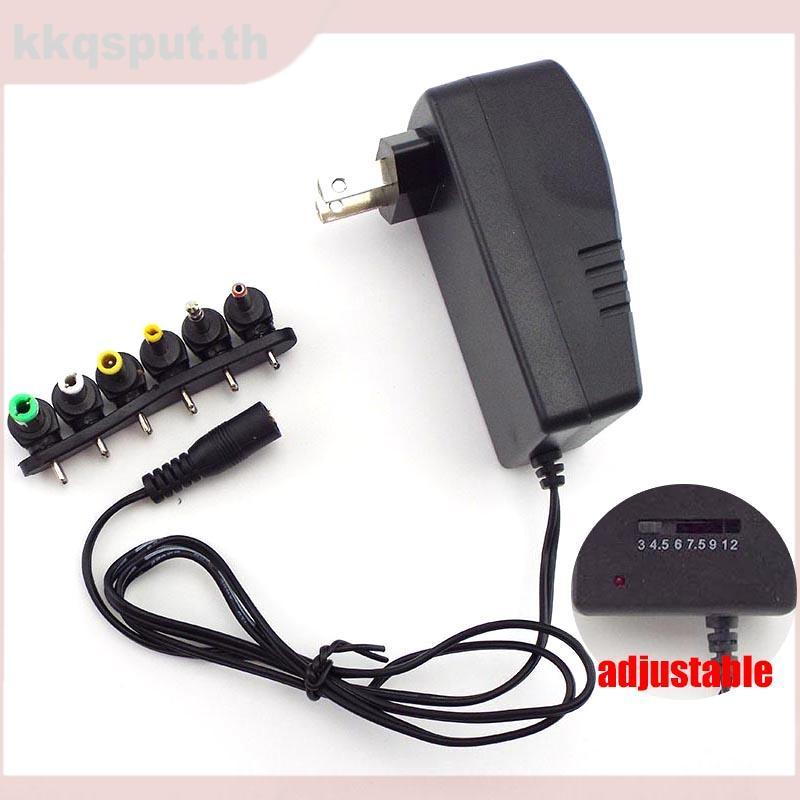 Universal ปรับ Charger Connector Supply พร้อมปลั๊ก 30W 3V 4.5V 5V 6V 7.5V 9V 12V 2A 2.1A AC DC Power