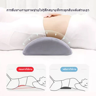 หมอนรองหลังเพื่อสุขภาพ เมมโมรี่โฟม สัมผัสนุ่ม รองรับสรีระได้ดี ใช้งานอเนกประสงค์