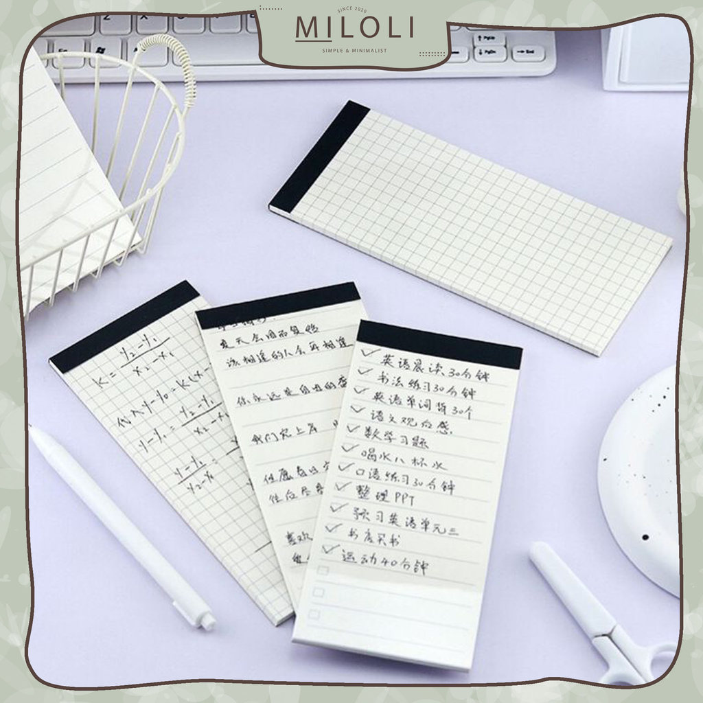 [MILOLI] 40 แผ่น LONG STRIP MEMO PAD To Do List Note Paper Notepad - C0082