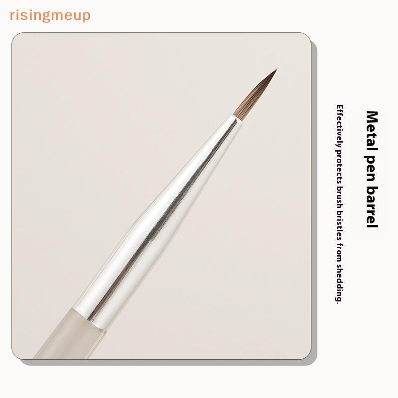 [risingmeup] Nail Art Brush Checker Nail Drawing Painting Line Brush UV Gel Brush Detail Brush Nail Art Tool อะคริลิค DIY Design Nail Tool ใหม่ – โปรปัง