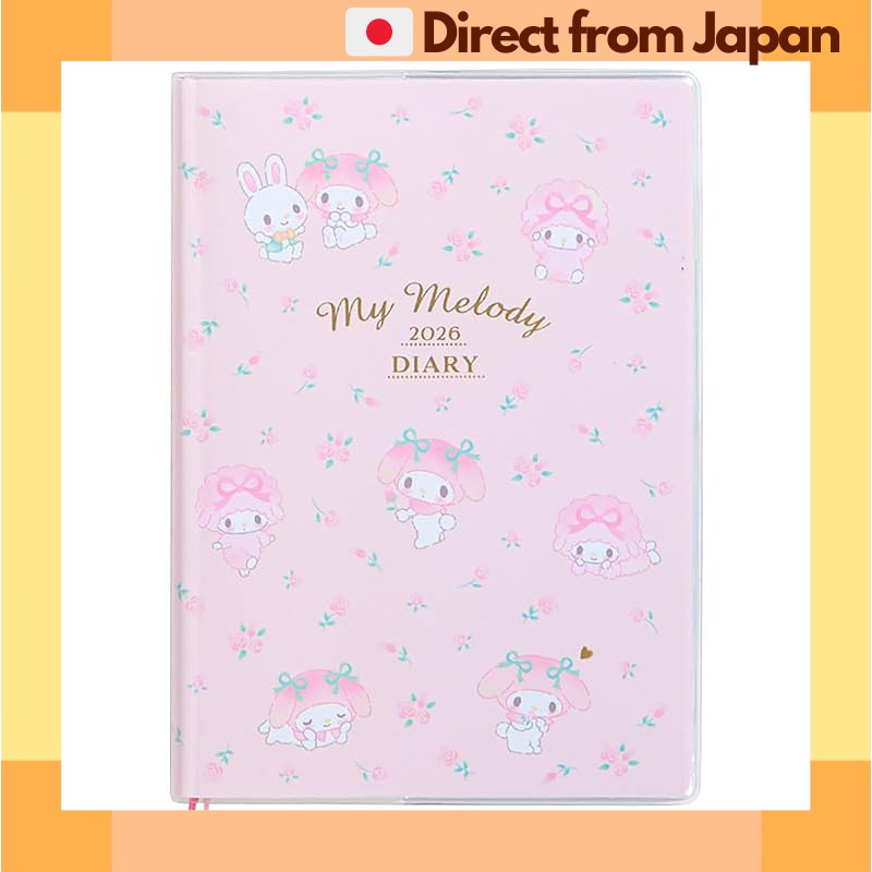Sanrio My Melody 2026 B6 Planner October Start Block Layout Schedule Diary [Japan Shipped]