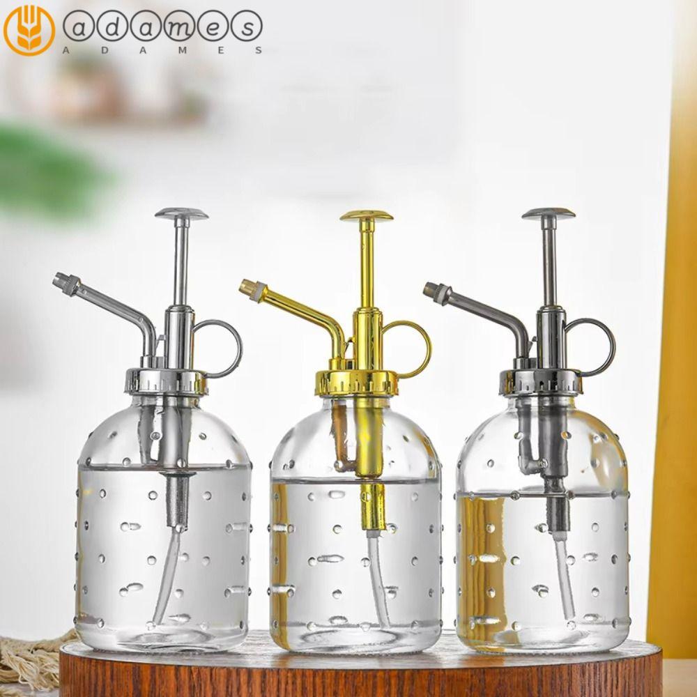 ADAMES ขวดสเปรย์แก้ว, Push-type Rain Drop Garden บัวรดน้ํา, Creative Hand Pressure Non-slip Bottom F