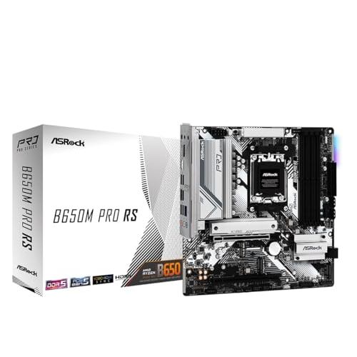 ASRock Motherboard B650M Pro RS compatible with AMD Ryzen 7000 Series CPUs (Socket AM5) B650 Micro A