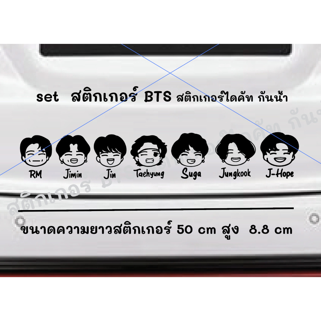 [ส่งภายใน 2 วัน] set  สติกเกอร์ B/T/S21 world tour  sticker ติดรถ ติดโน๊ตบุ๊ก   เป็นสติกเกอร์ไดคัท อ