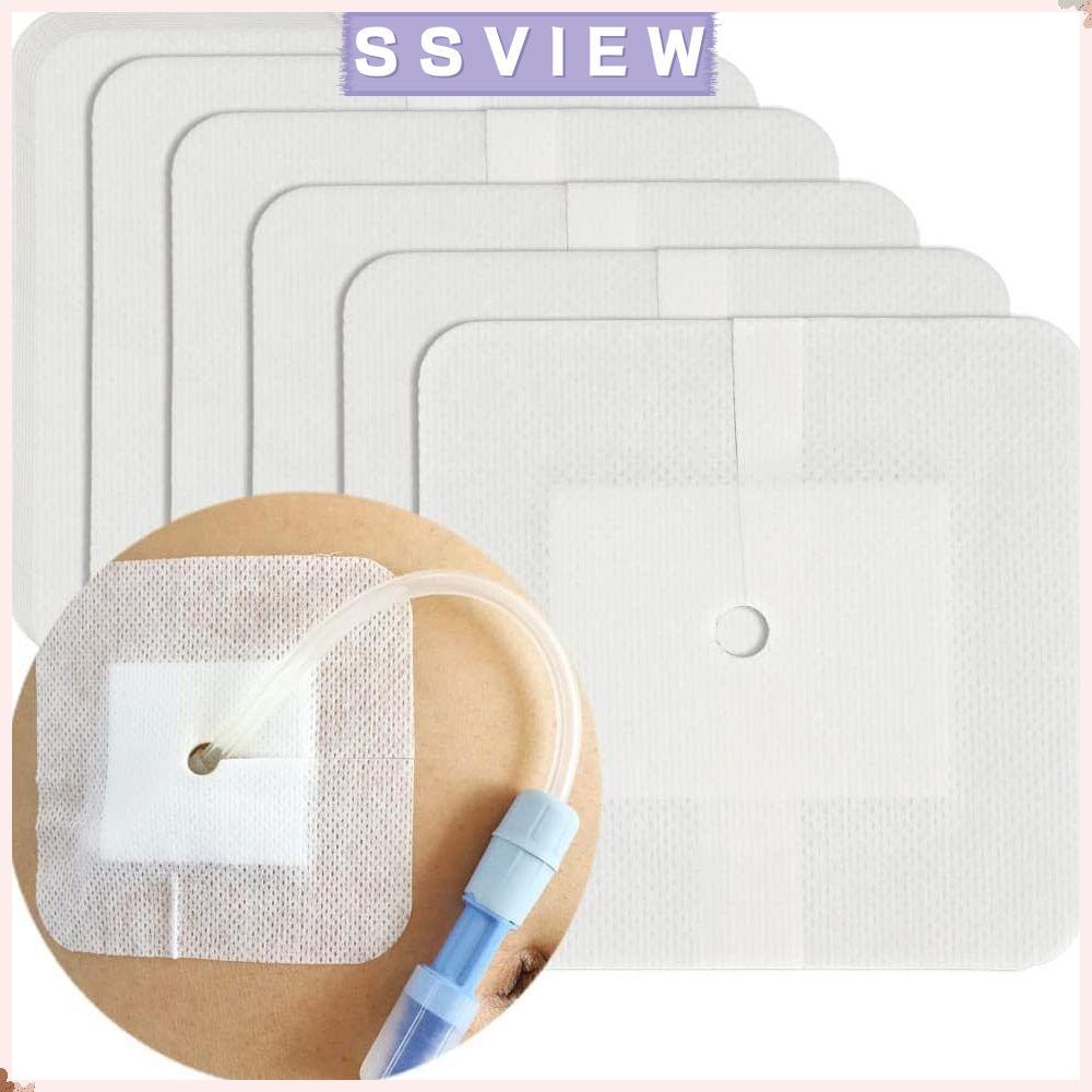 STILLSAVIEW 10pcs Chest Catheter Cover, อุปกรณ์ไตเทียม Gtube Supplies Feeding Tube Pad, Replacement 
