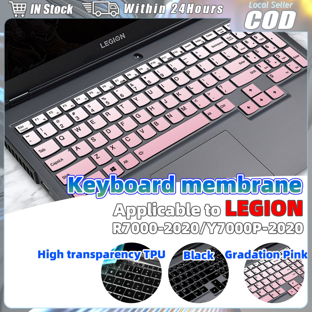 Legion ฝาครอบคีย์บอร์ด Lenovo Legion 5 5 Pro Legion Pro 7i Gen 8 3i 15 นิ้ว TPU สีดําซิลิโคนคีย์บอร์