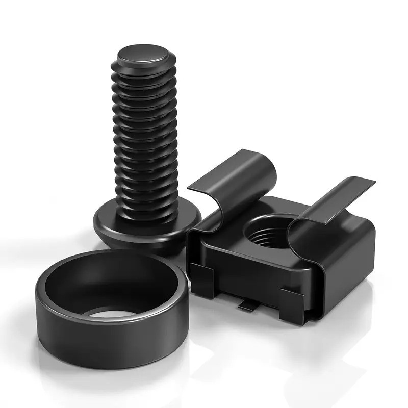 50 PACK M6 x 16mm Rack Mount Cage Nuts, Screws and Washers for Rack Mount Server Cabinet,Rack Mount 