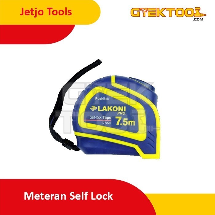 Jetjo Tools เทปวัดอัตโนมัติ 7.5 ม. x 25 มม. ล็อคด้วยตนเอง 177225 JetjoTools 7.5 เมตร Triple Lock Met