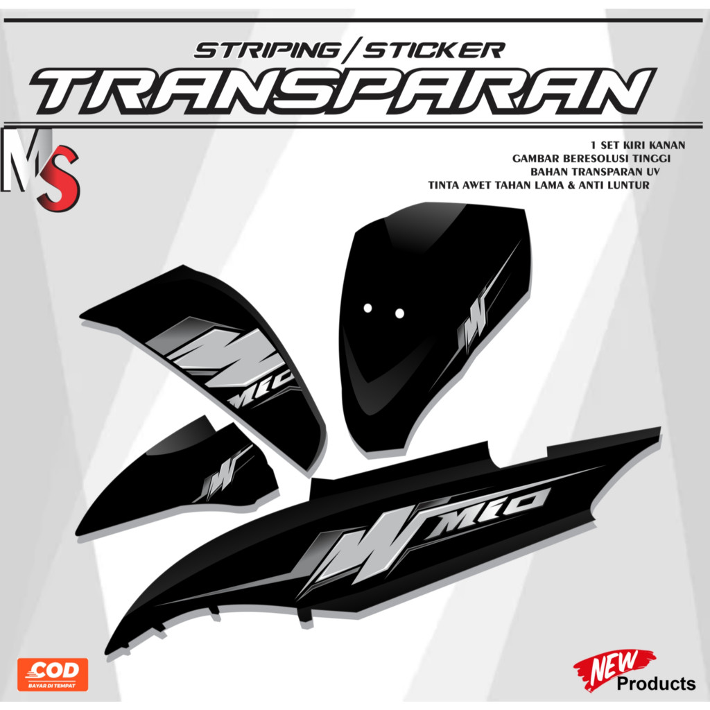 สติ๊กเกอร์/โปร่งใส Mio J List V4 MS01 Simple Striping Mio GT Transparent MS / VARIATION