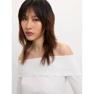 [Pomelo] เสื้อแขนยาวเปิดไหล่ / Off-Shoulder Top