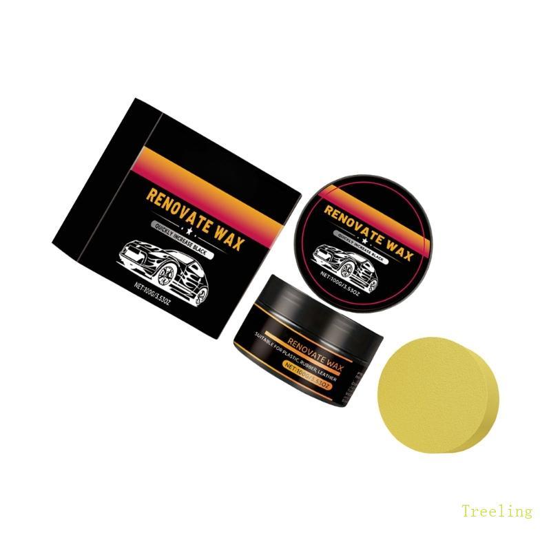 Treeling Car Plastic Restorer Coating Auto พลาสติกยางซ่อมภายนอก Clean Refresh Restoration