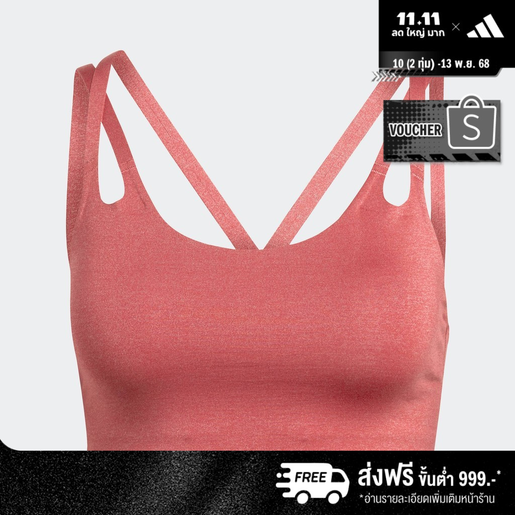 adidas Training & Gym & Training Yoga Luxe Studio Light-Support Fire Bra Women Pink HL8601