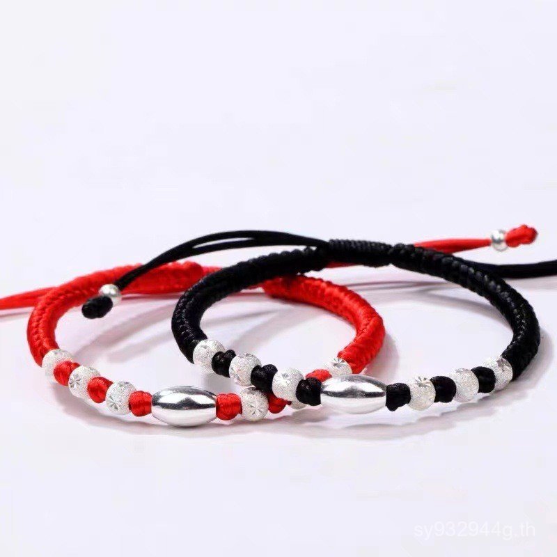 999สร้อยข้อมือที่เรียบง่ายโอนลูกปัดแฮนด์เมดหญิงชายสร้อยข้อมือคู่ตัวอักษร เบนมิง ปีสร้อยข้อมือสตริงสี