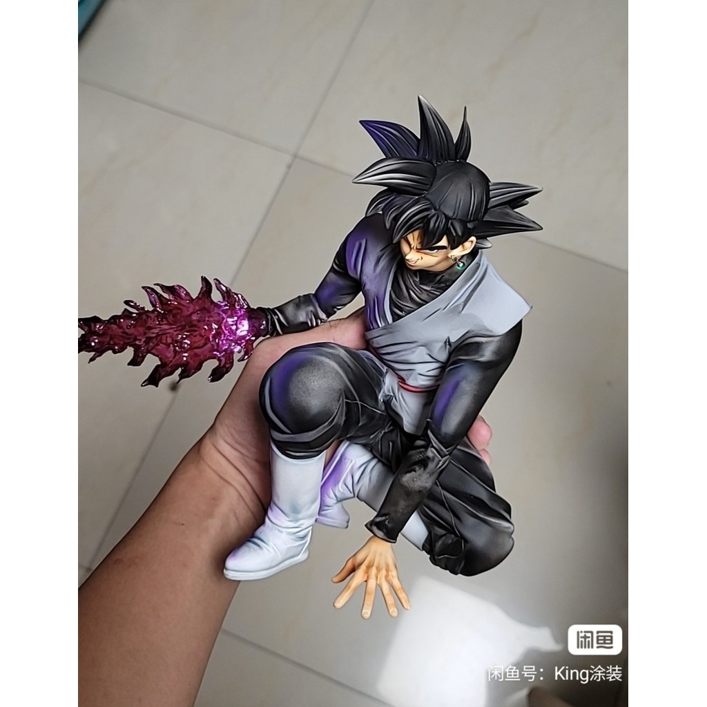 [King Coating] Dragon Ball Zamas Black Goku Squatting Posture Demon Change White Model