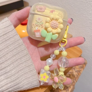 หูฟังสําหรับ Airpods 4 Pro 3 2 1 Girly Sweet Cherry Hello Kitty Melody ผีเสื้อดอกไม้สีสันสดใส Soft TPU กันกระแทกบลูทูธไร้สายหูฟังพร้อมจี้ป้องกันการสูญหาย