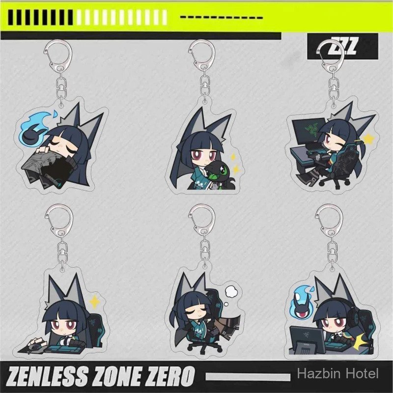 Hoshimi Miyabi Zenless Zone Zero น่ารักศิลปินที่น่าสนใจ Lively อะคริลิคพวงกุญแจชุดคอสเพลย์ Props แฟน