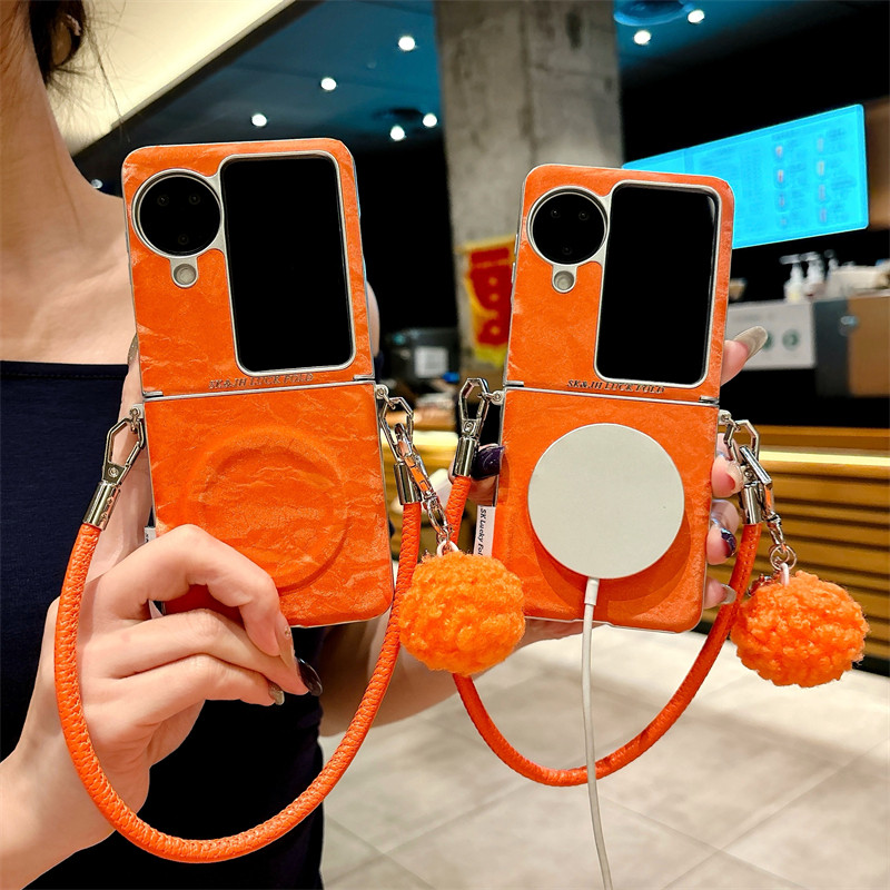 กันกระแทก Simple สําหรับ OPPO Find N3 N2 Flip Case การออกแบบอินเทรนด์ N3Flip N2Flip พร้อมสายรัดเคสโท